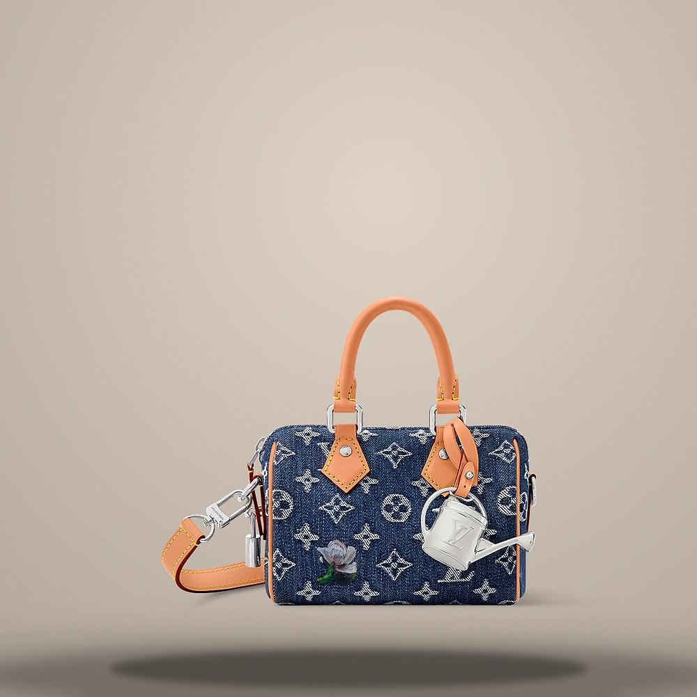 Louis Vuitton Speedy 18 Bandoulière Blue Crossbody Bag M27557
