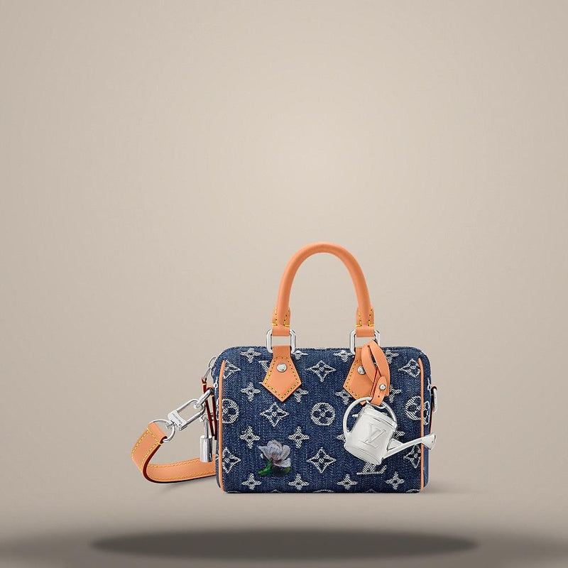 Louis Vuitton Speedy 18 Bandoulière Blue Crossbody Bag M27557