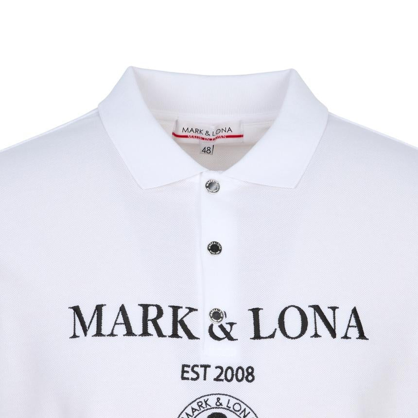 MARK&LONA Men’s Golf Polo Short Sleeve T-Shirt White