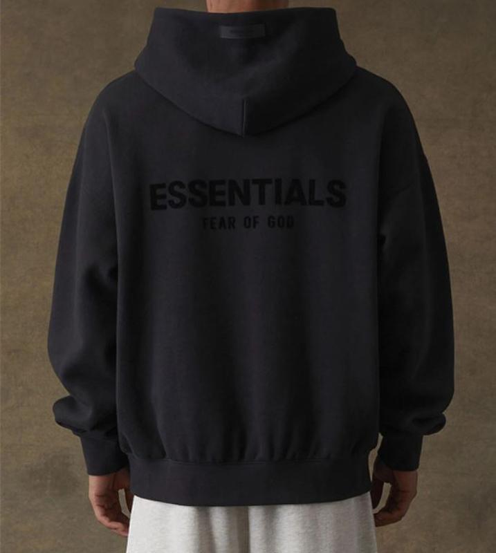 Fear of God Essentials Core Collection Black Stretch Hoodie