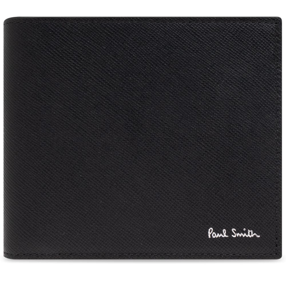 Paul Smith Rainbow Car Black Leather Bifold Wallet M1A 4832 PMINUN 79