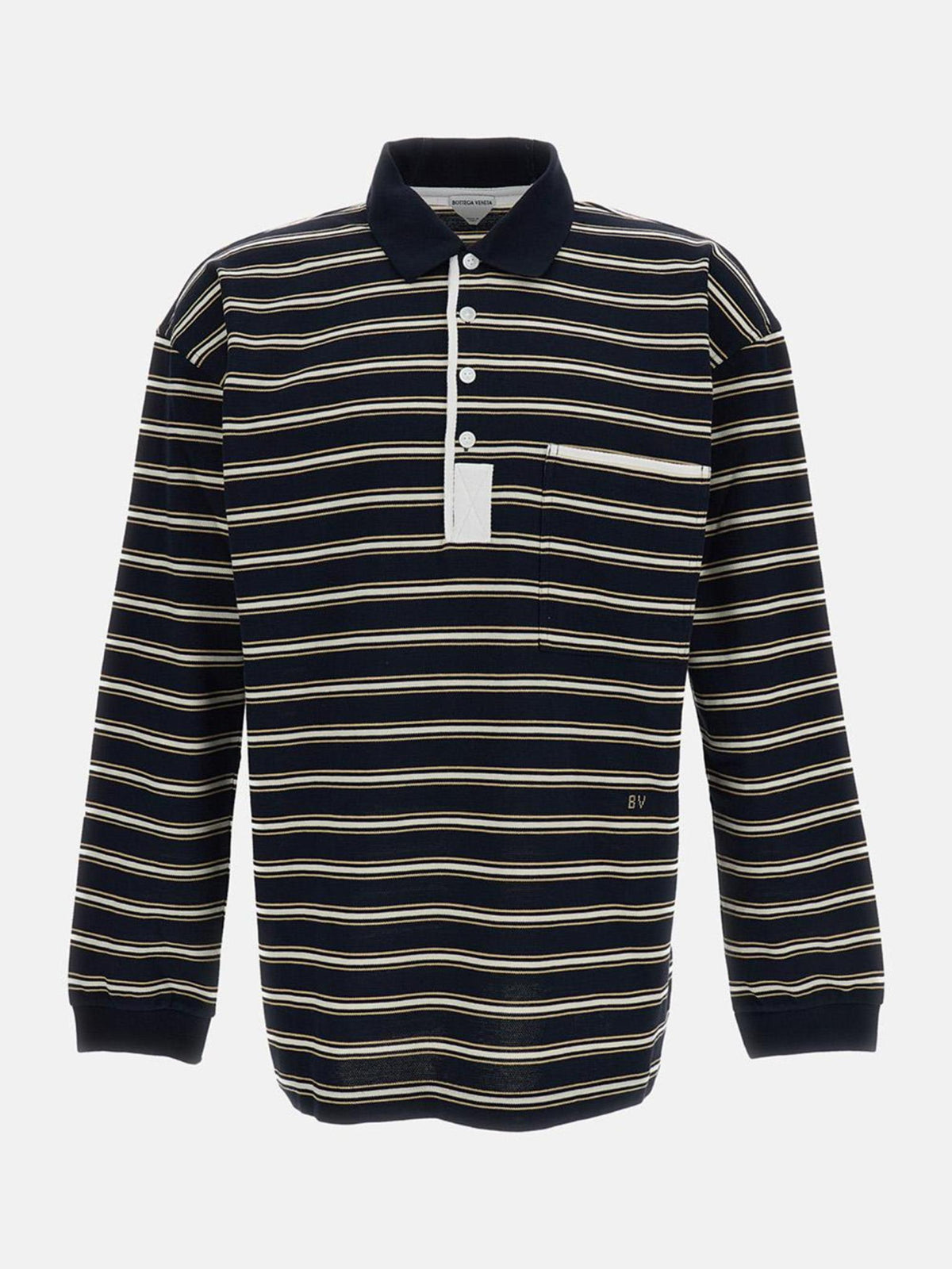 Bottega Veneta Cotton Long Sleeve T-Shirt Navy Men’s