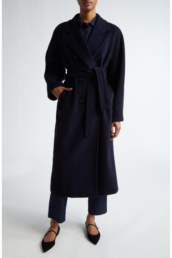 Max Mara Wool Coat for Women 21018010 005 NAVY DOM