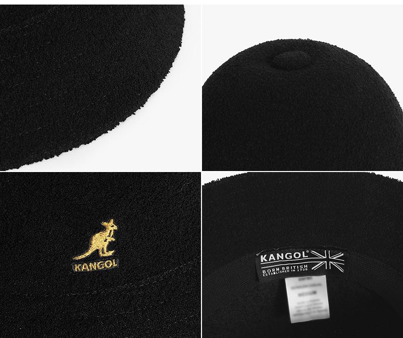 KANGOL Black Gold Unisex Bucket Hat 0397BC BLACK GOLD