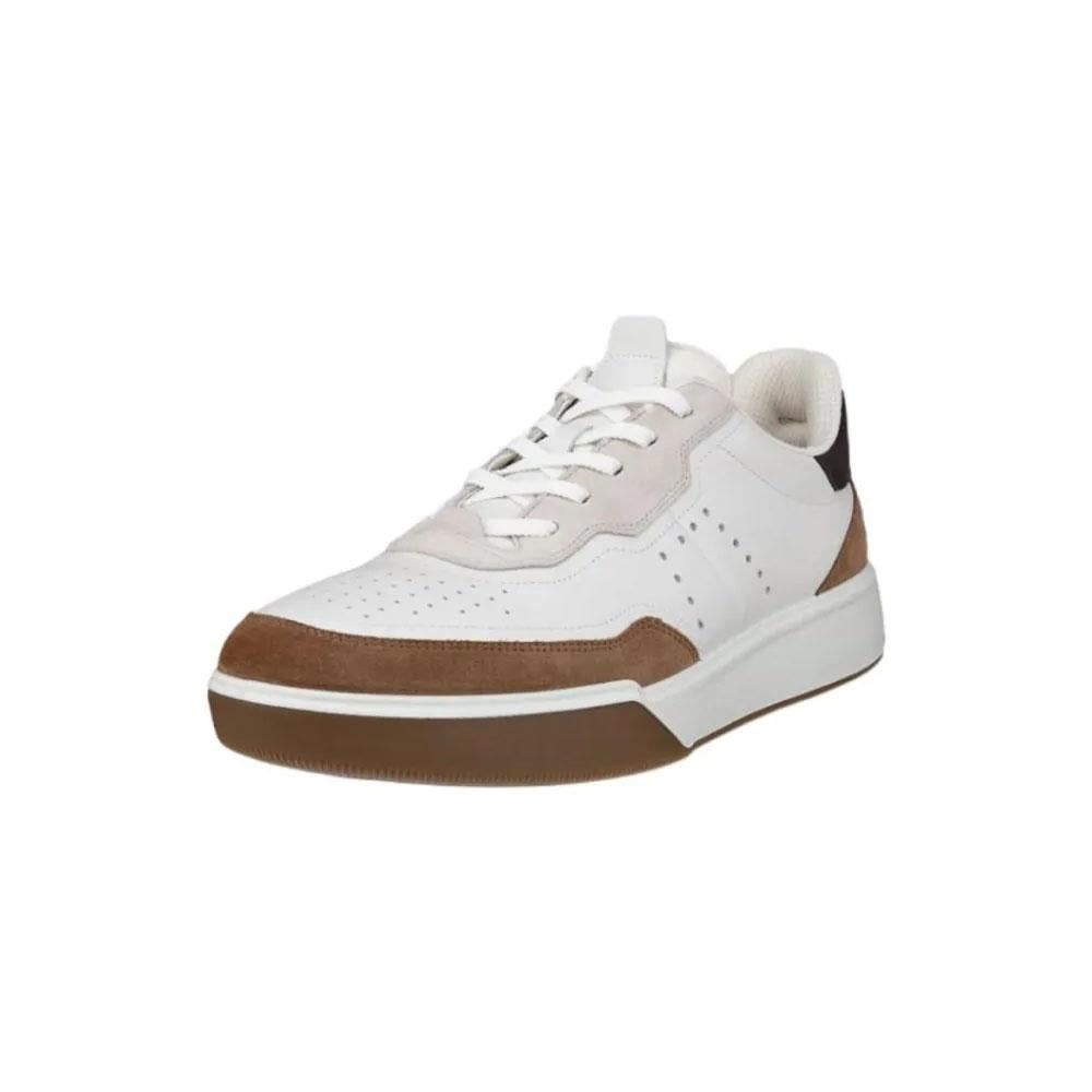 ecco Street Court White Leather Low-Top Men's Sneakers 539814 61445