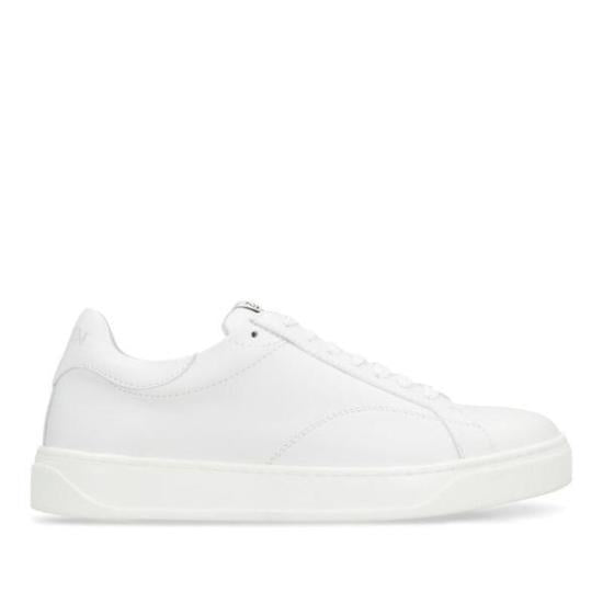 Lanvin Leather Low-Top Sneakers White FWSKDK0AGOTE 0000