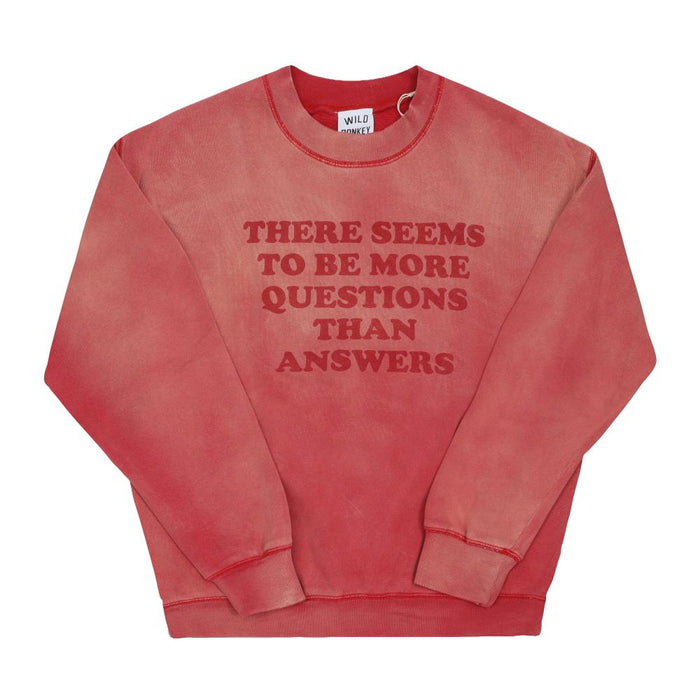 Wild Donkey Sun Faded Cherry Red Sweatshirt Unisex