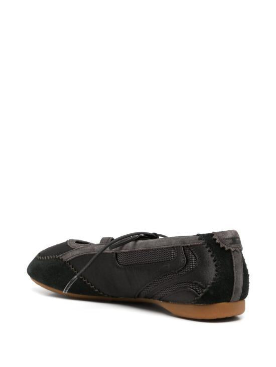 DIESEL Black Leather Flat Shoes