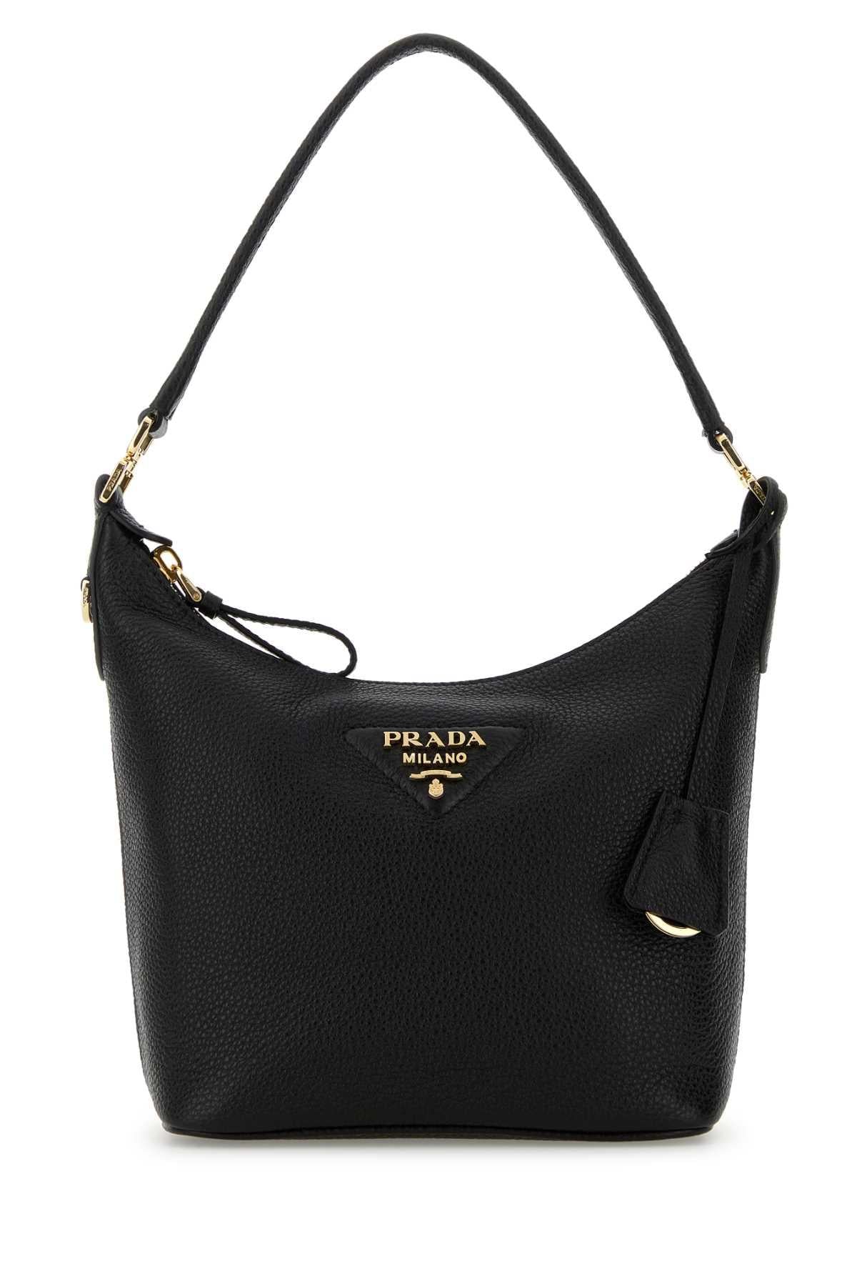 PRADA Brown Leather Shoulder Bag