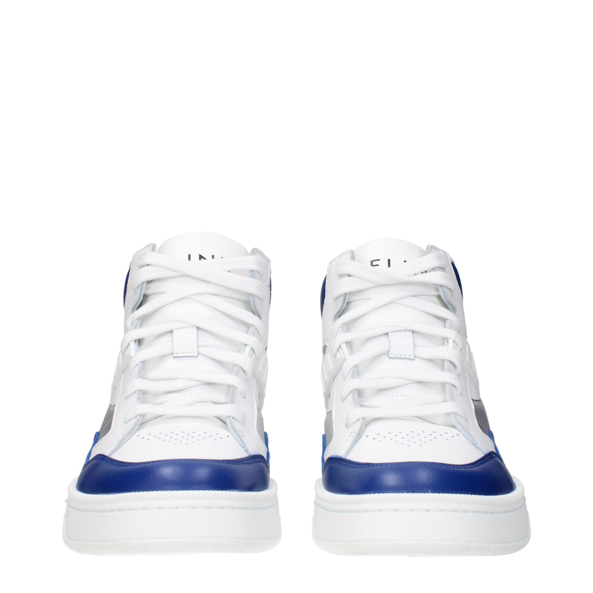 CELINE White Leather High-Top Sneakers for Men