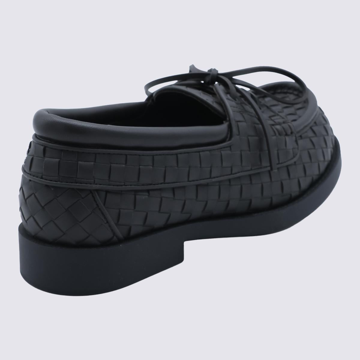 Bottega Veneta Black Leather Oxford Shoes