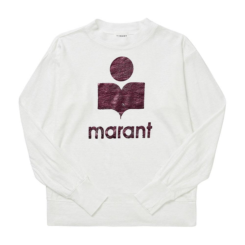 Isabel Marant Chloeia Linen Long Sleeve T-Shirt White Women’s