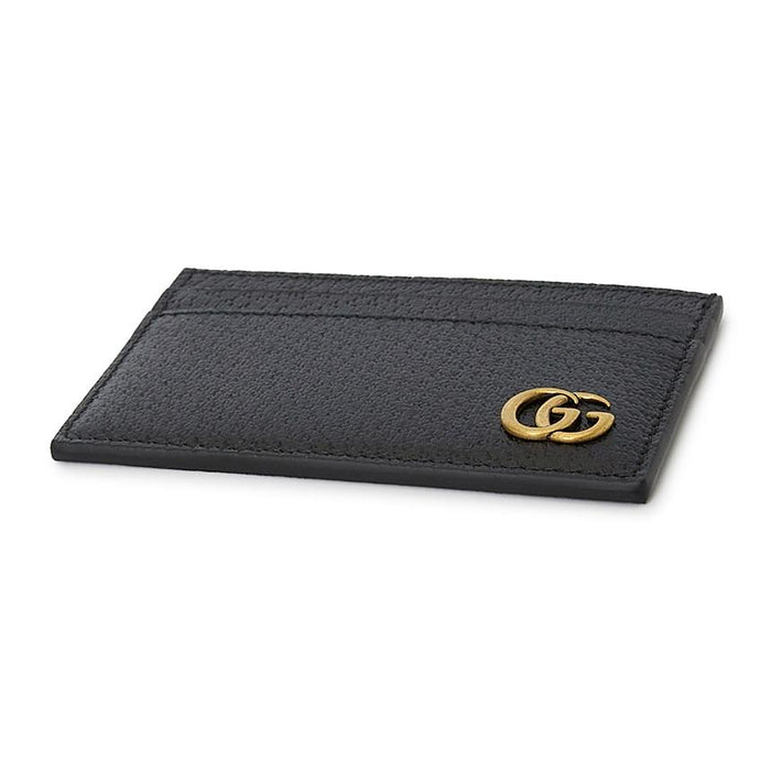 GUCCI GG Marmont Black Leather Card Holder