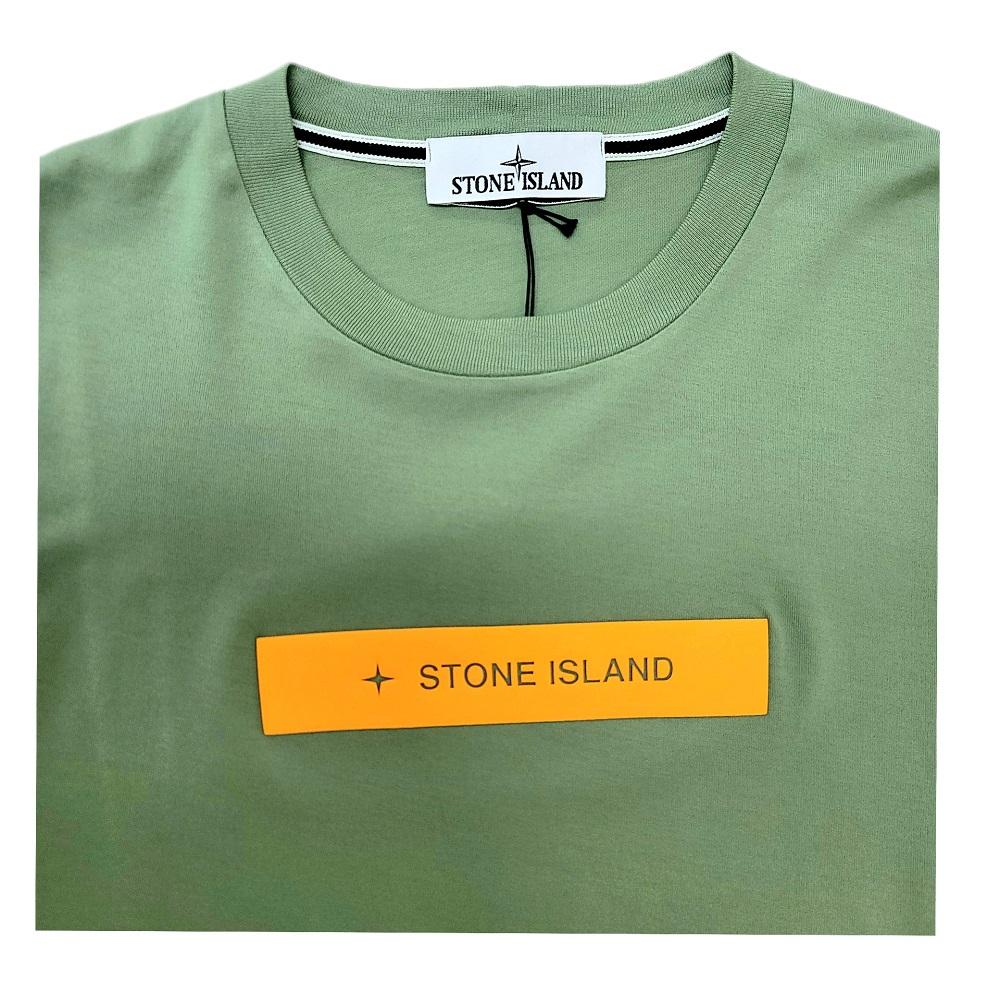STONE ISLAND Men’s Short Sleeve T-Shirt Cotton Green