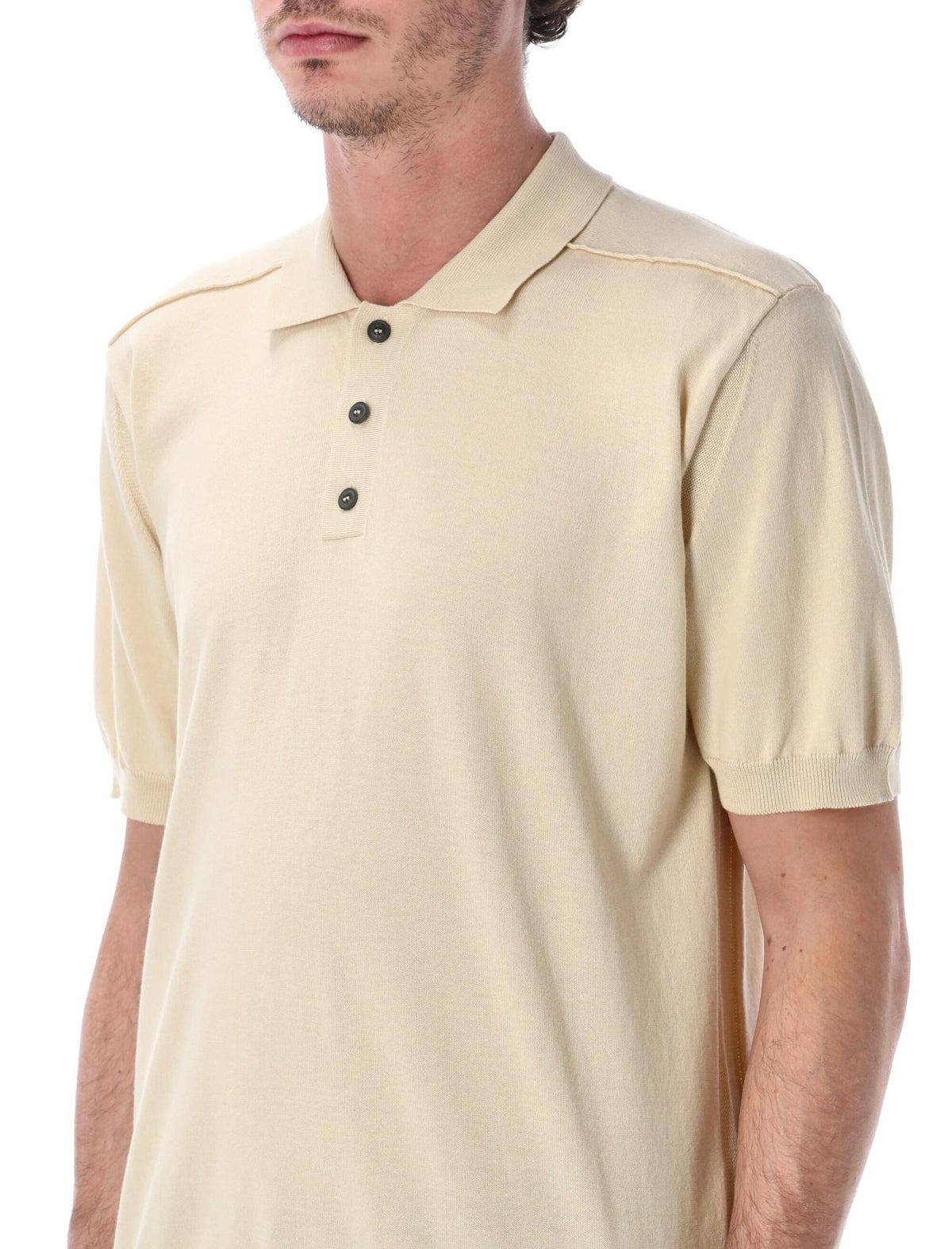 CP Company Short Sleeve Cotton Polo Shirt Navy Men's