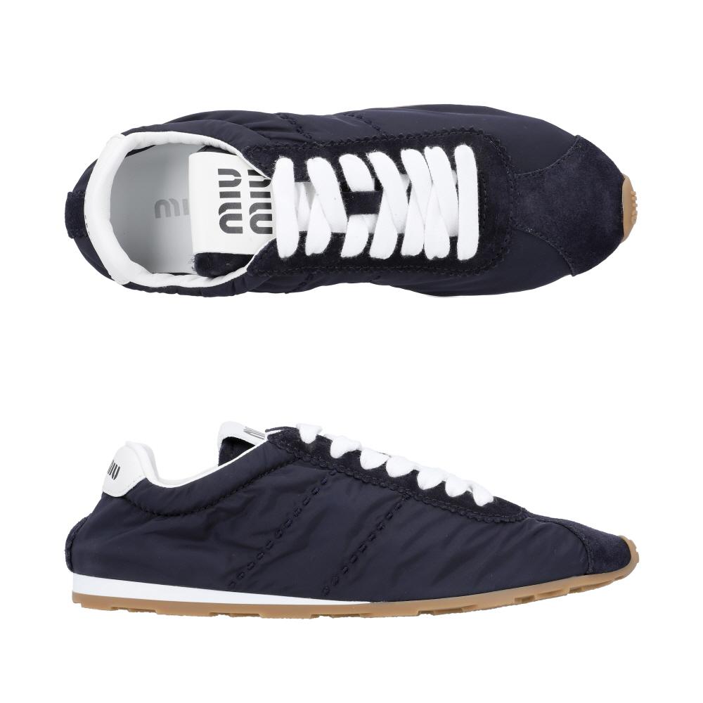 Miu Miu Technical Suede Low-Top Sneakers Black Women’s