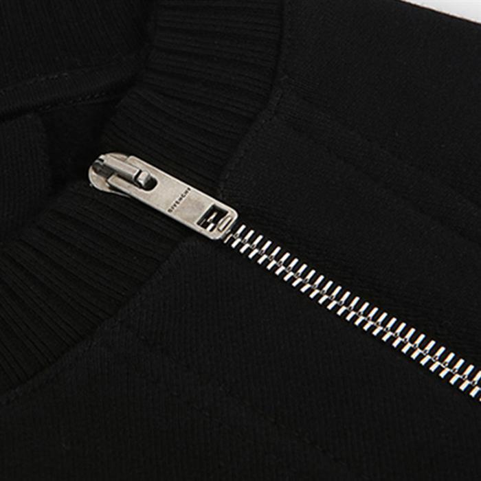 GIVENCHY Black Logo Print Zip Sweatshirt