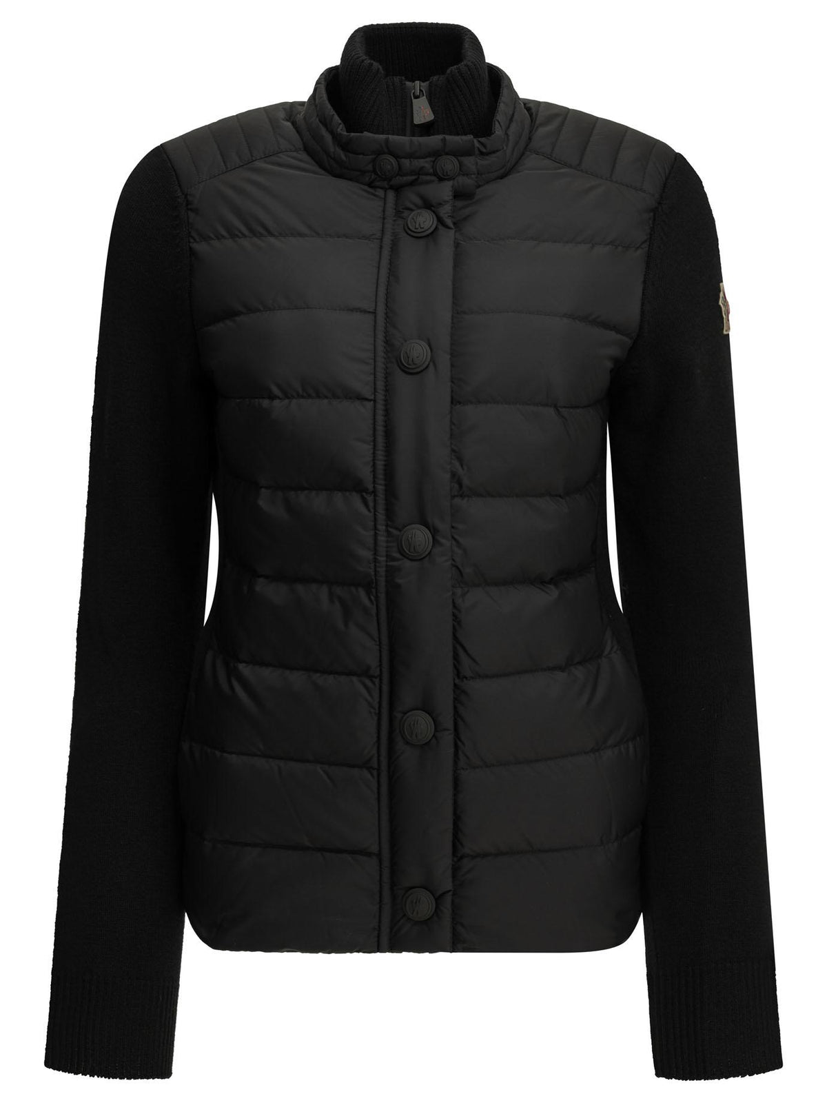 Moncler Black Wool Knit Cardigan
