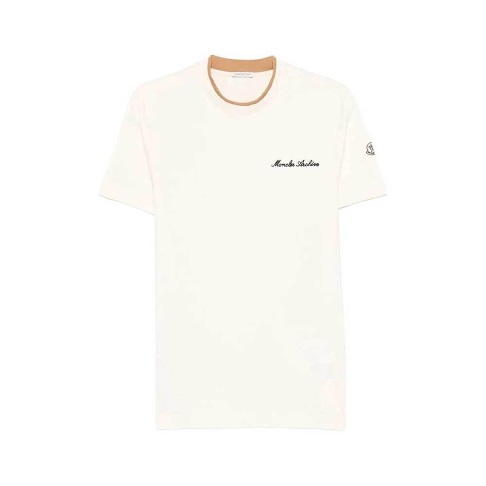 Moncler Logo Embroidered Cotton T-Shirt for Men 8C00015 89AYY 060