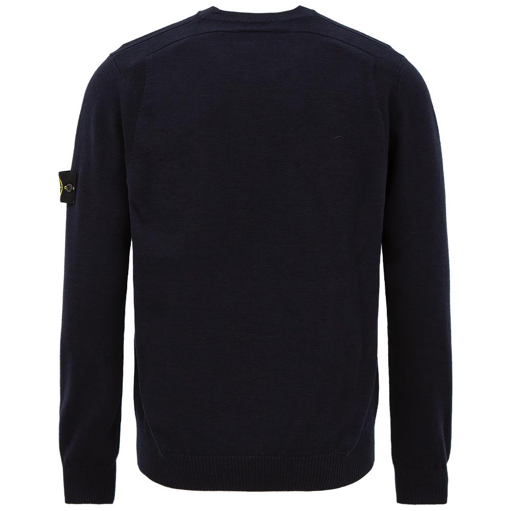 STONE ISLAND Stretch Wool Navy Crewneck Sweater K2S155100001 S00A1 V0020
