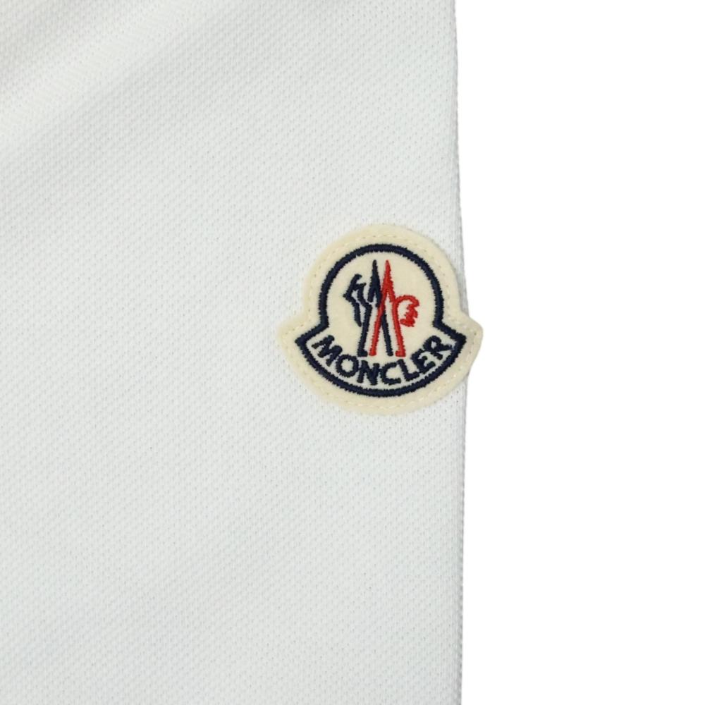 Moncler Logo Men’s Short Sleeve Polo Shirt White