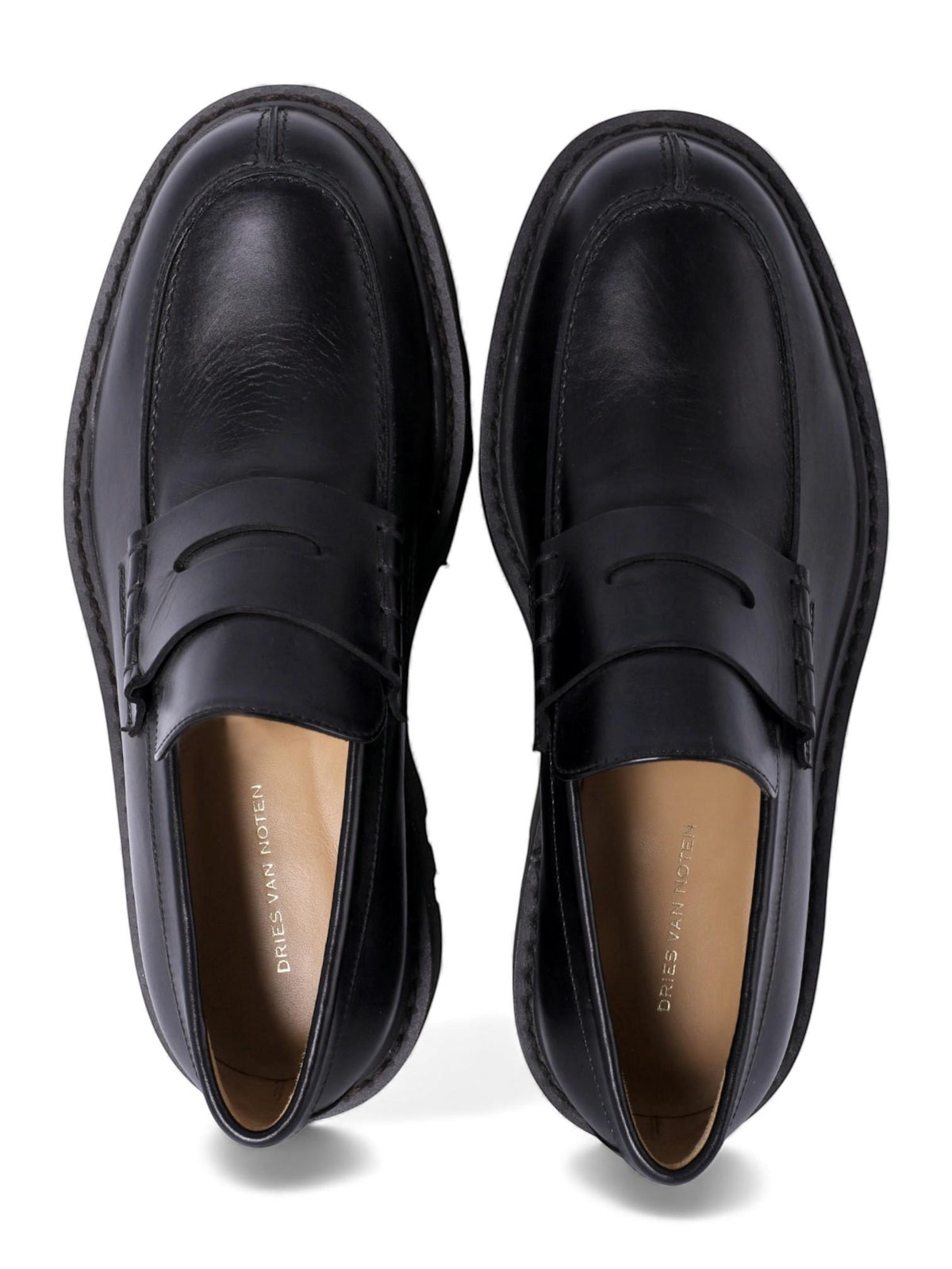 Dries Van Noten Women's Platform Black Penny Loafers WW232 772 QU127 900
