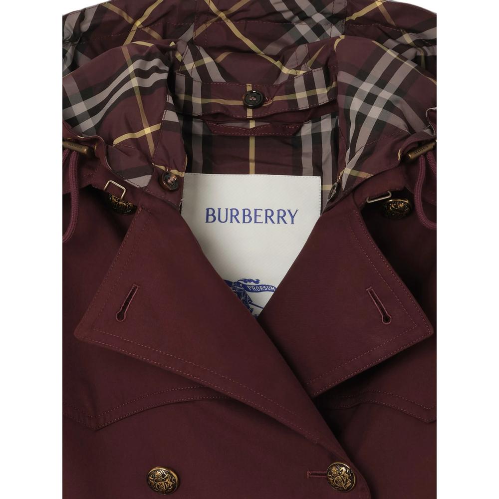 BURBERRY Beige Cotton Double-Breasted Belted Trench Coat