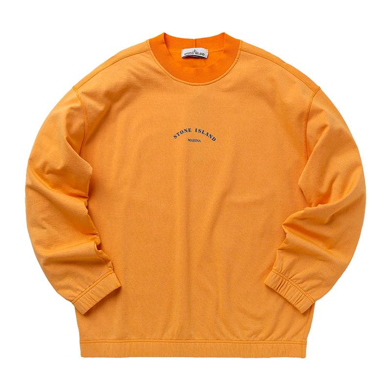 STONE ISLAND Marina Logo Print Sweatshirt Navy Men’s