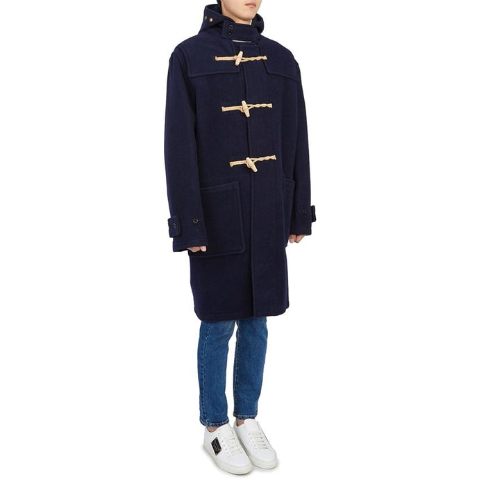 GLOVERALL Monty Hooded Duffle Coat Navy Men’s