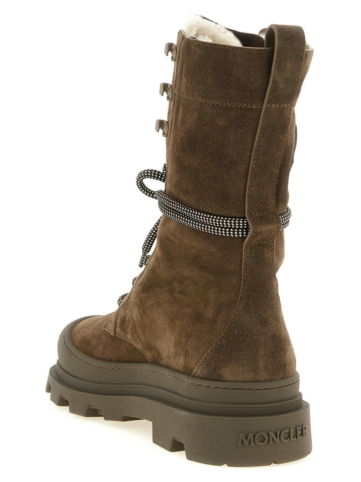 Moncler Black Leather Mid-Calf Boots
