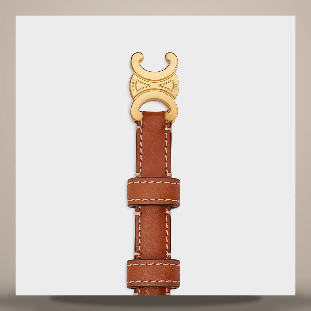 CELINE Large 50mm Disc Belt Supple Natural Calfskin Tan Belt B10182N70 04LT