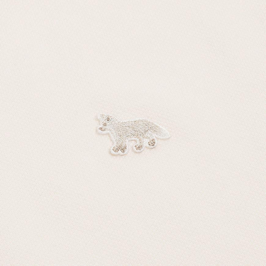 Maison Kitsune Baby Fox Logo Crop T-Shirt Women White Cotton PW00204 KP0001 0063