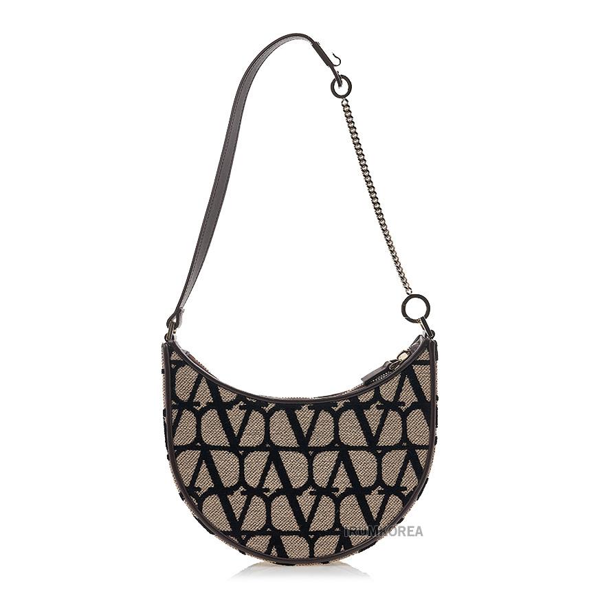 VALENTINO Garavani Embroidered Toile Iconographe Shoulder Bag 4W2P0W19 VRI 6ZN