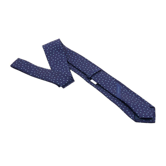 Ferragamo Men’s Star Pattern Silk Tie 35 0917 F NAVY 0762317