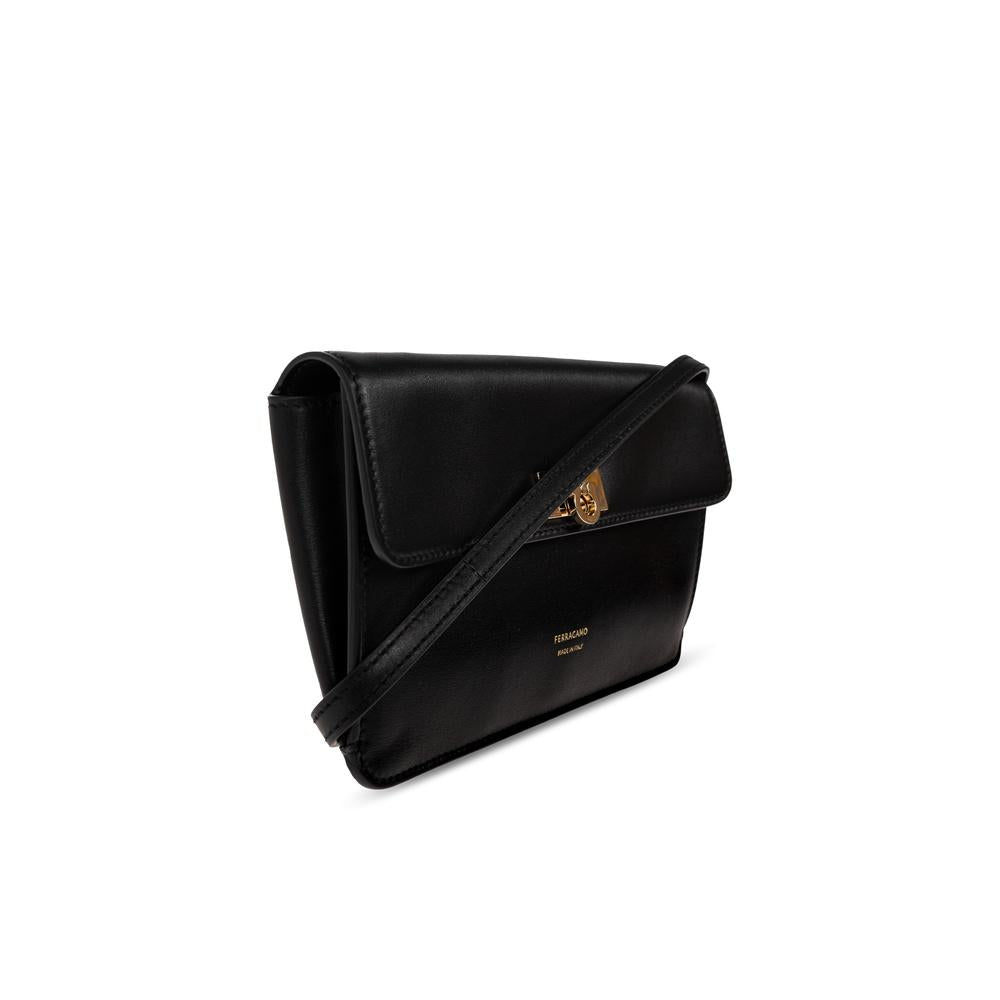 Ferragamo Gancini Leather Clutch Crossbody Bag