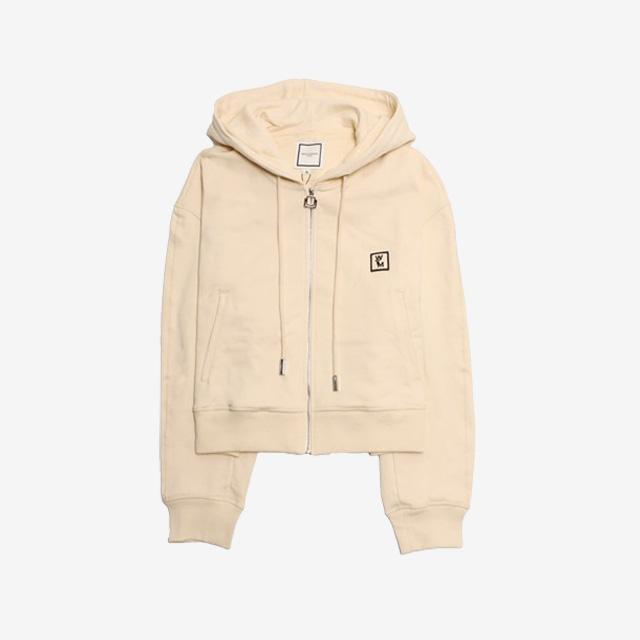 WOOYOUNGMI Ivory Back Logo Hooded Zip-Up Jacket Women M241TS47 733I