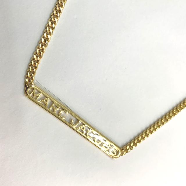 Marc Jacobs Logo Monogram Chain Necklace Gold-Tone