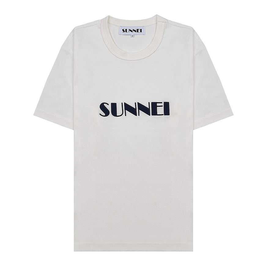 SUNNEI Big Logo Embroidered Short Sleeve T-Shirt for Men