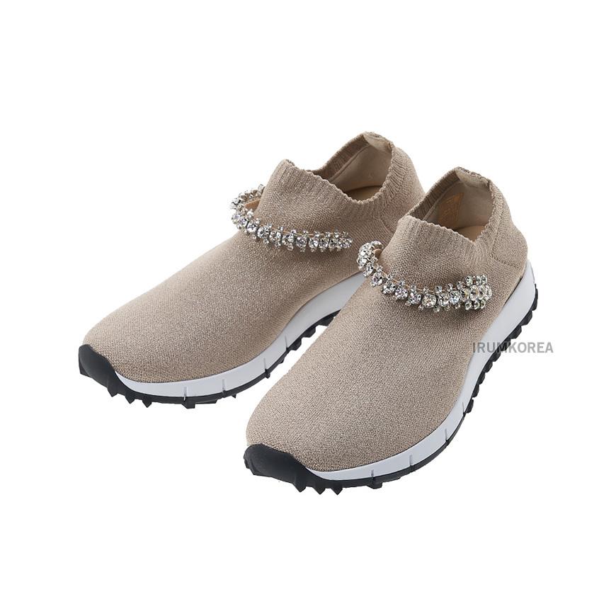 Jimmy Choo Crystal Knit Low-Top Sneakers Ballet Pink