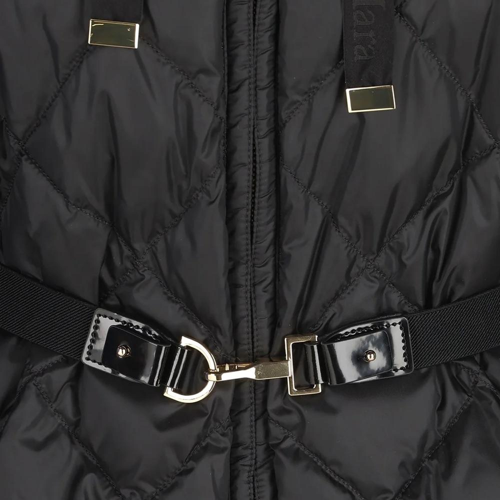 Max Mara SoftB Belted Quilted Puffer Jacket Black 261948 1024