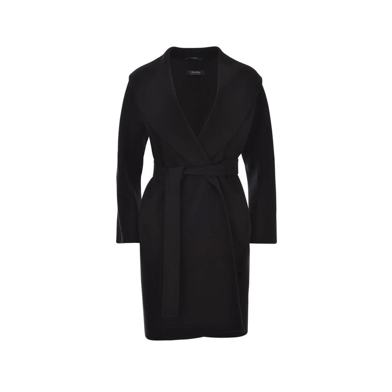 Max Mara Belted Wool Coat Black 2529016061 013
