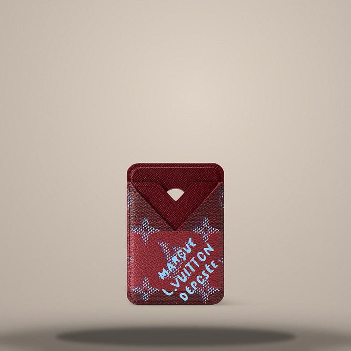 Louis Vuitton Red Stripe Porte Carte Magnet Card Holder