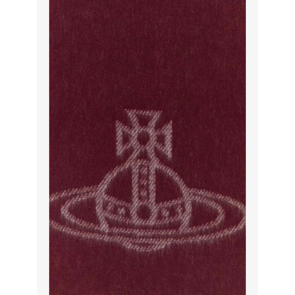 Vivienne Westwood Double Face Wool Scarf Navy