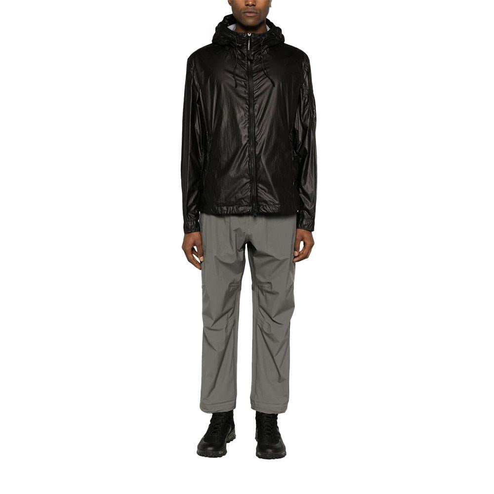 CP Company Black Nylon Hooded Jacket for Men