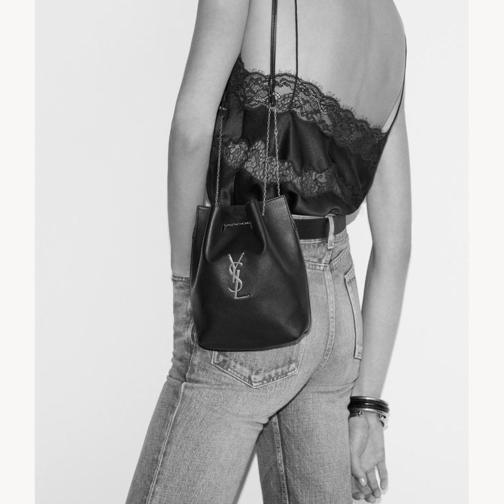 Saint Laurent Pouchon Bucket Bag Light Musk Shoulder Bag