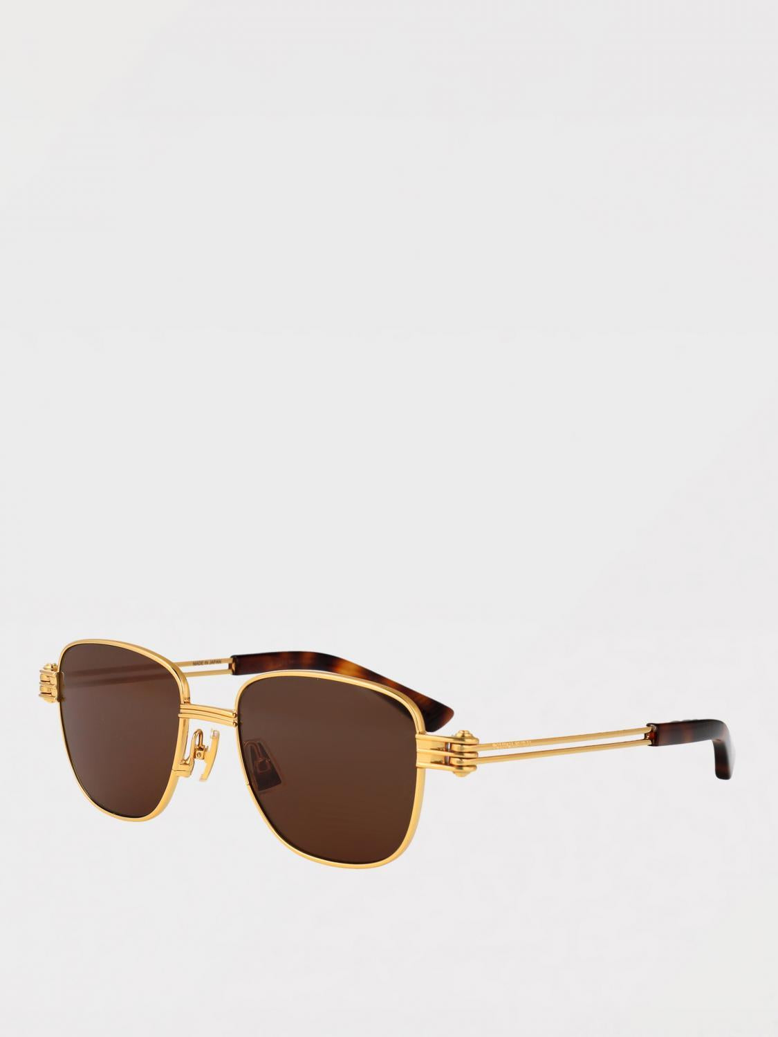 Bottega Veneta Brown Acetate Square Sunglasses