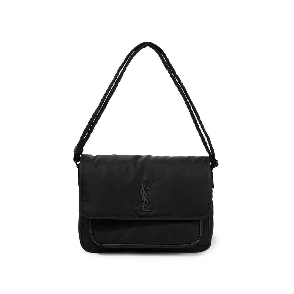 Saint Laurent Econyl Niki Messenger Bag Black Crossbody