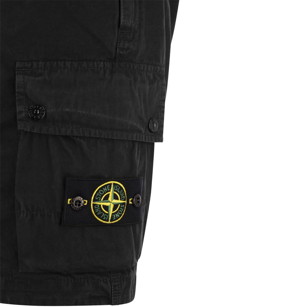 STONE ISLAND Black Badge Bermuda Shorts Men’s Cotton