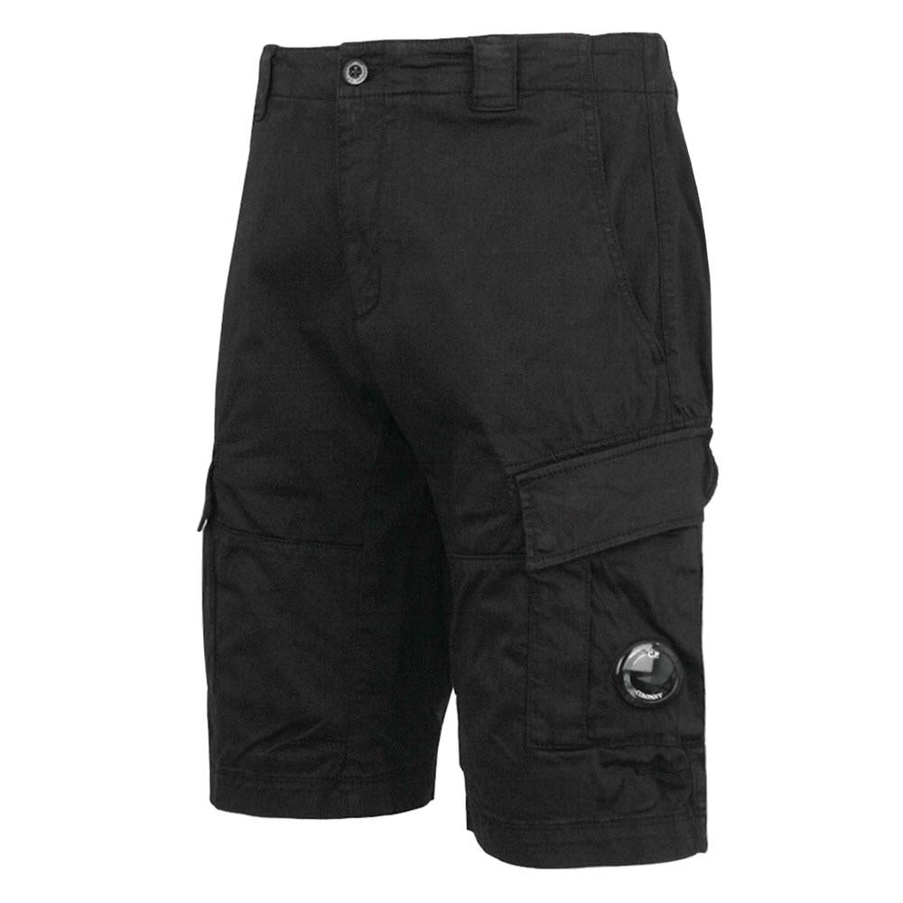 CP Company Lens Cargo Shorts Black Cotton Men’s