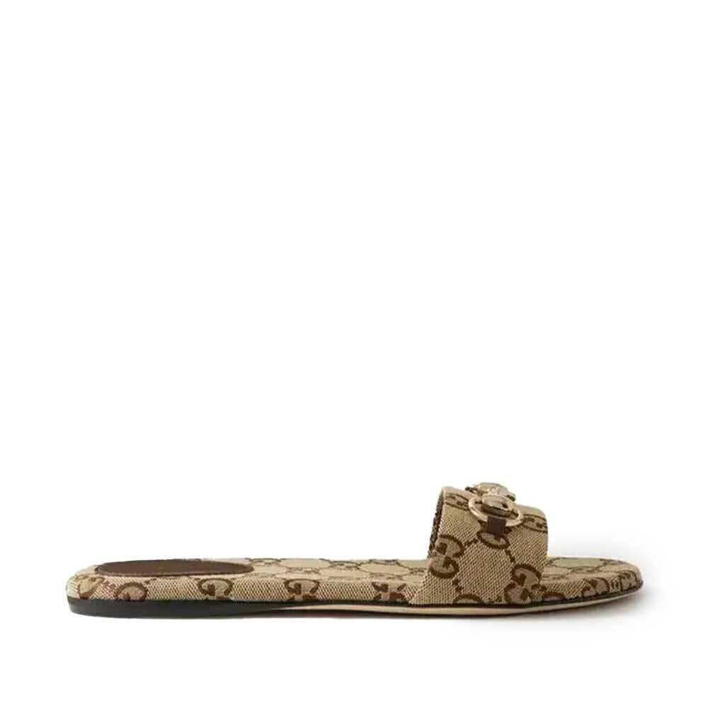 GUCCI Horsebit Leather Slide Sandals Women’s Slippers